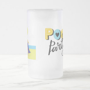 Taza De Cristal Esmerilado Fiesta de la piscina Mugre