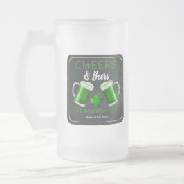 Taza De Cristal Esmerilado Fiesta del Día de los Patrocinadores y Cervezas