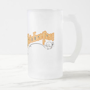 Taza De Cristal Esmerilado Fiesta del Oktoberfest de la elaboración moderna