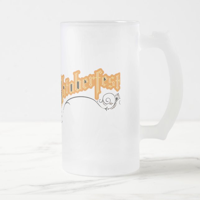 Taza De Cristal Esmerilado Fiesta del Oktoberfest de la elaboración moderna (Derecha)