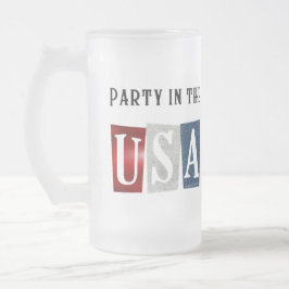 Taza De Cristal Esmerilado Fiesta en Estados Unidos