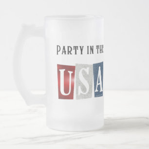 Taza De Cristal Esmerilado Fiesta en Estados Unidos