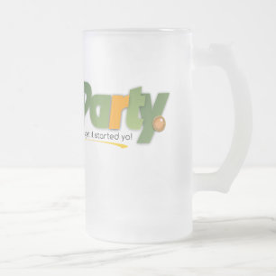 Taza De Cristal Esmerilado Fiesta Frosted Glass Mug