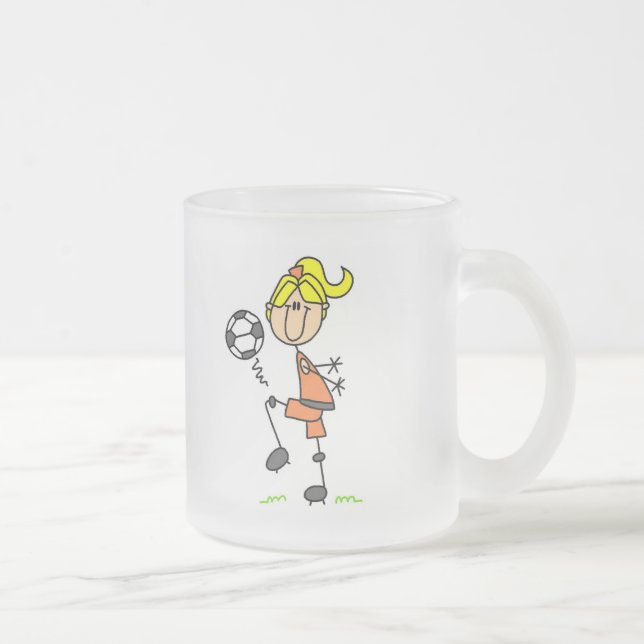 Taza De Cristal Esmerilado Figura camisetas y regalos del palillo del fútbol (Derecha)