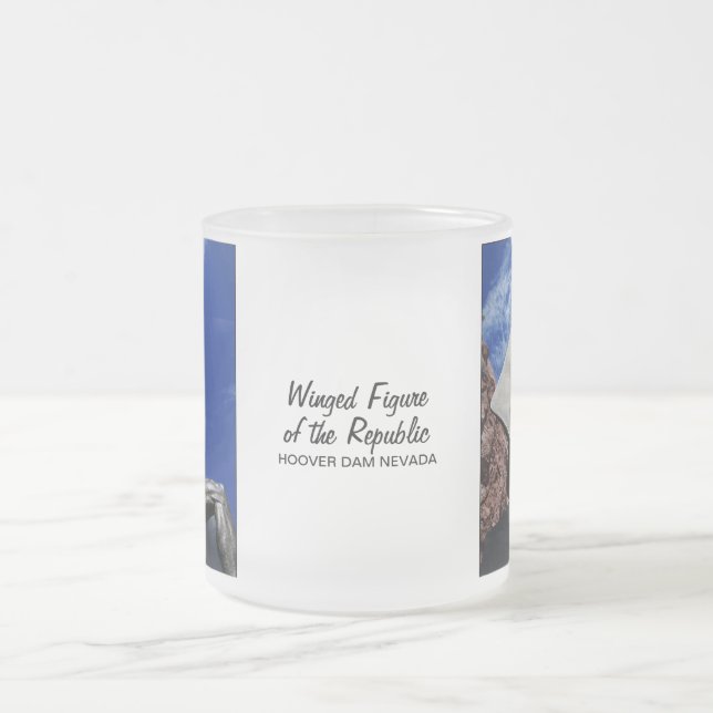 Taza De Cristal Esmerilado Figura coa alas de la república 1255 (Centro)