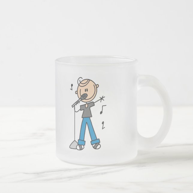 Taza De Cristal Esmerilado figura masculina camisetas y regalos del palillo (Derecha)