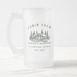 Taza De Cristal Esmerilado Fin de semana de camping personalizado para desped