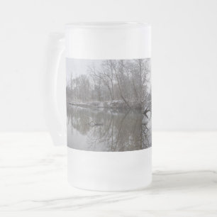 Taza De Cristal Esmerilado Finley Winter Reflections Frost Glass Beer Mug