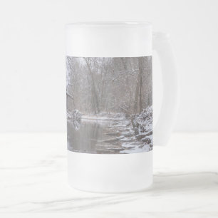 Taza De Cristal Esmerilado Finley Winter Snow Frost Glass Mug