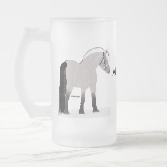 Taza De Cristal Esmerilado Fiordos y cerveza (Izquierda)