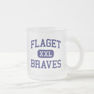 Taza De Cristal Esmerilado Flaget - Braves - altos - Louisville Kentucky
