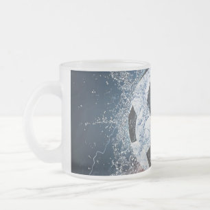 Taza De Cristal Esmerilado Flamante Cojín decorativo de fútbol/baloncesto de