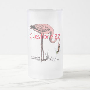 Taza De Cristal Esmerilado Flamingo Beber Martini Thunder_Cove