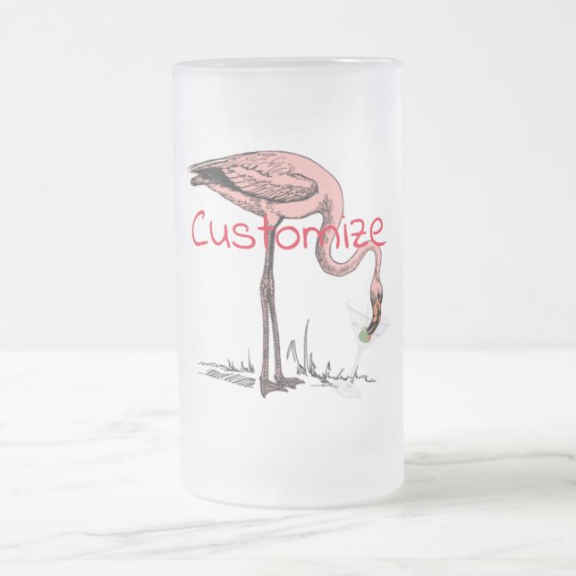 Taza De Cristal Esmerilado Flamingo Beber Martini Thunder_Cove (Centro)