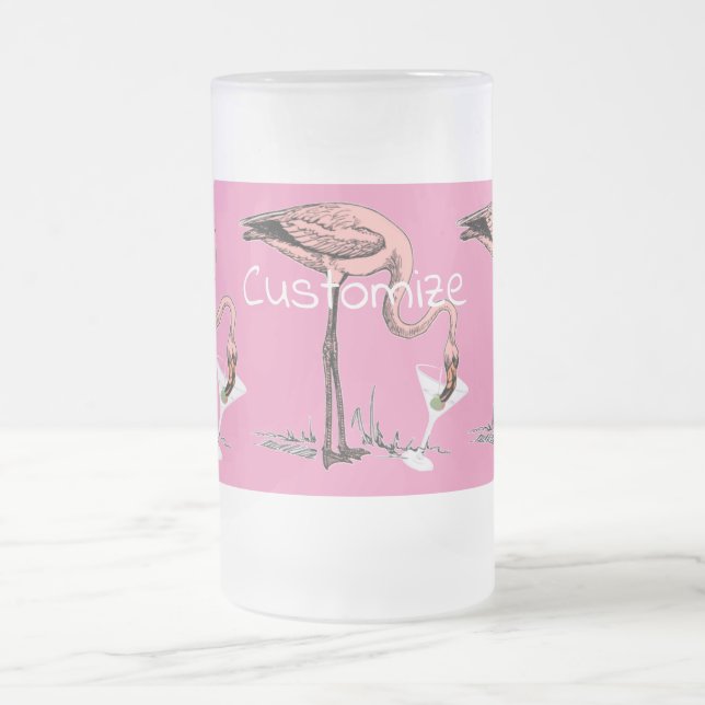 Taza De Cristal Esmerilado Flamingo Beber Martini Thunder_Cove (Centro)