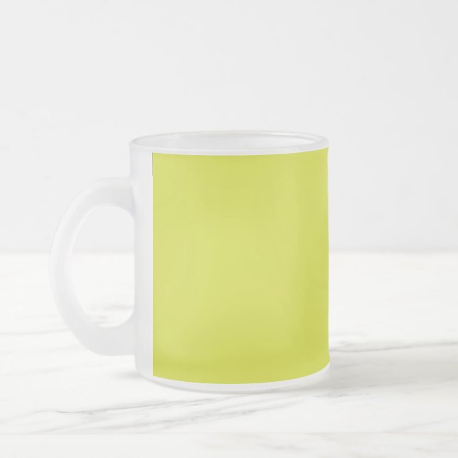 Taza De Cristal Esmerilado Flat Yellow Background – Back-to-School Texture (Izquierda)