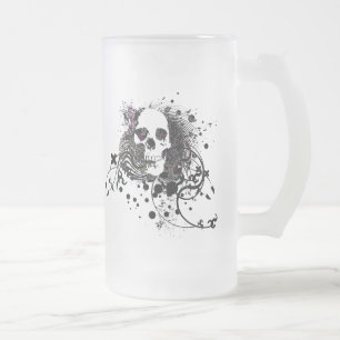 Taza De Cristal Esmerilado flechas rectas retorcidas.
