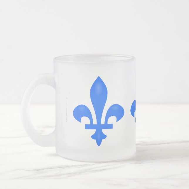 Taza De Cristal Esmerilado Fleur de lis (Izquierda)