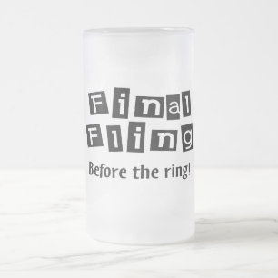 Taza De Cristal Esmerilado Fling final antes del anillo