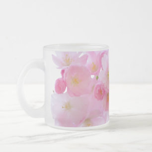 Taza De Cristal Esmerilado Flor de cerezo Escarcha de vidrio