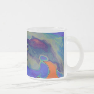 Taza De Cristal Esmerilado flor de manzano/ flor de manzana b/o/g