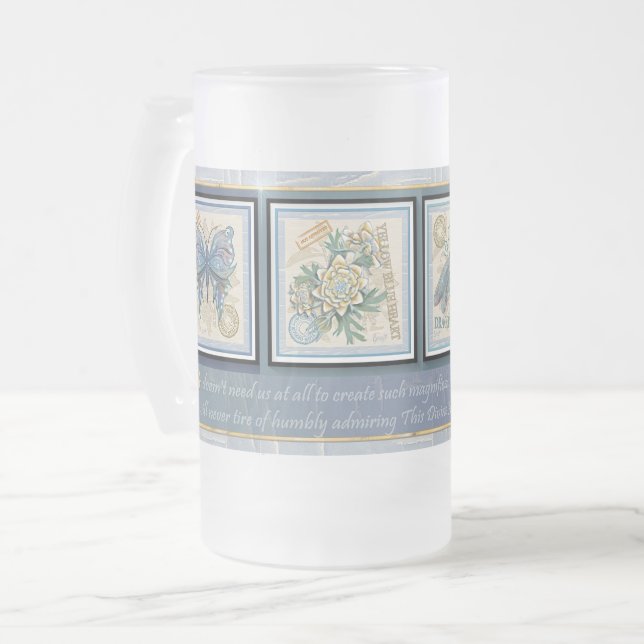 Taza De Cristal Esmerilado Flor de oficina de creación de G (Anverso izquierdo)
