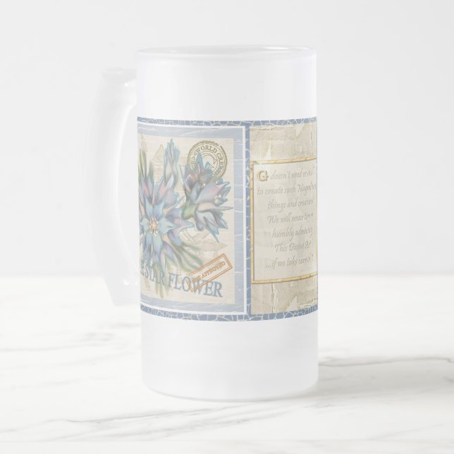 Taza De Cristal Esmerilado Flor de oficina de creación de G (Anverso izquierdo)