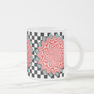 Taza De Cristal Esmerilado Flor digital por Kenneth Yoncich