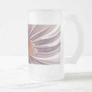 Taza De Cristal Esmerilado Flor Fantasía abstracción arte fractal