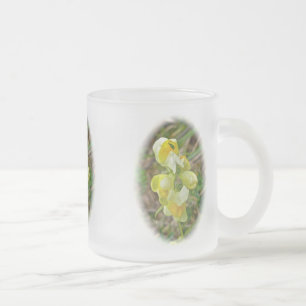 Taza De Cristal Esmerilado Flor silvestre Butter 'n Eggs