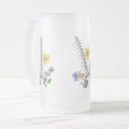 Taza De Cristal Esmerilado Floral Anatomy - Vertebrae, Hip Bone