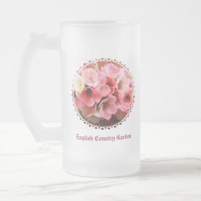 TAZA DE CRISTAL ESMERILADO FLORES (Izquierda)