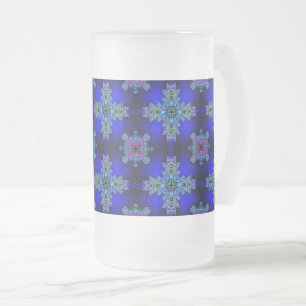 Taza De Cristal Esmerilado Flores artdeco en estilo retro