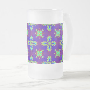 Taza De Cristal Esmerilado Flores artdeco en estilo retro