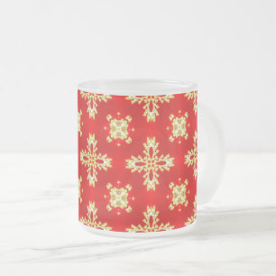 Taza De Cristal Esmerilado Flores artdeco en estilo retro