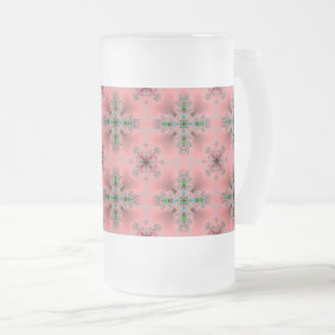 Taza De Cristal Esmerilado Flores artdeco en estilo retro