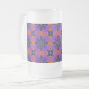 Taza De Cristal Esmerilado Flores artdeco en estilo retro