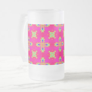 Taza De Cristal Esmerilado Flores artdeco en estilo retro