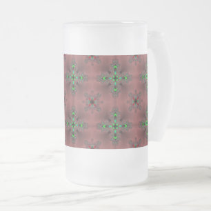 Taza De Cristal Esmerilado Flores artdeco en estilo retro