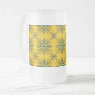 Taza De Cristal Esmerilado Flores artdeco en estilo retro