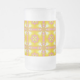 Taza De Cristal Esmerilado Flores artdeco en estilo retro