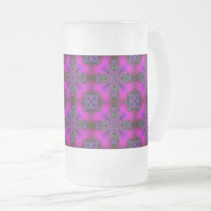 Taza De Cristal Esmerilado Flores artdeco en estilo retro