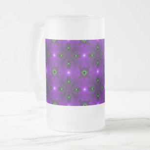 Taza De Cristal Esmerilado Flores artdeco en estilo retro