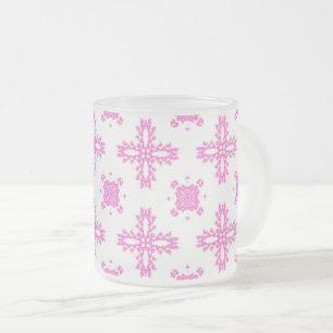 Taza De Cristal Esmerilado Flores artdeco en estilo retro