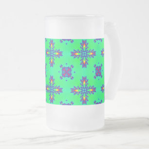 Taza De Cristal Esmerilado Flores artdeco en estilo retro