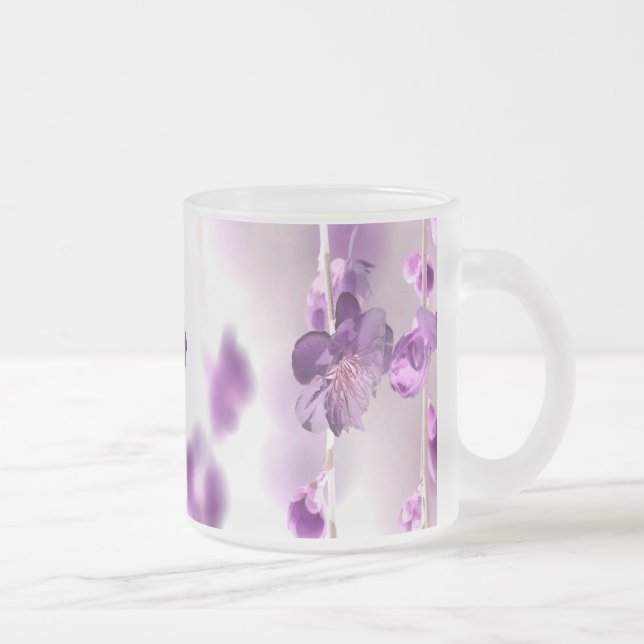 Taza De Cristal Esmerilado Flores de cerezo (Derecha)