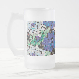 Taza De Cristal Esmerilado Flores de cristal