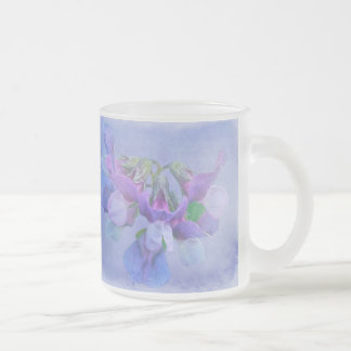 Taza De Cristal Esmerilado Flores De Pea Beach