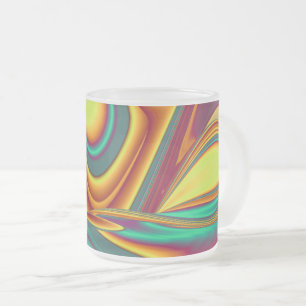 Taza De Cristal Esmerilado Flores Mágicas de Primavera Verano Otoño