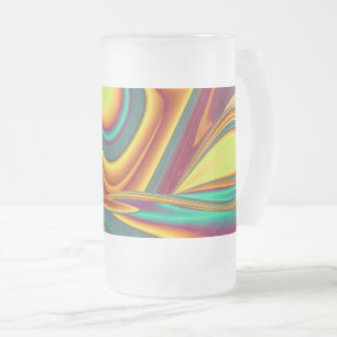 Taza De Cristal Esmerilado Flores Mágicas de Primavera Verano Otoño